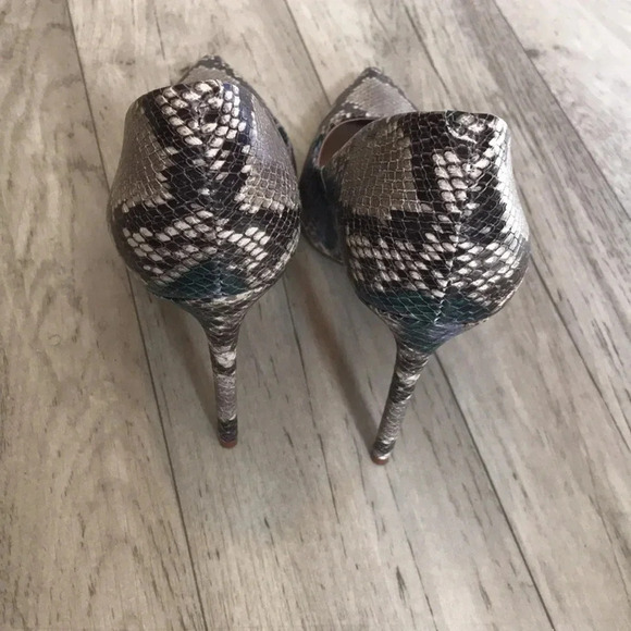 Steve Madden Vala Natural Blue/Snake Pointed Pumps Size 8 - Picture 5 of 10